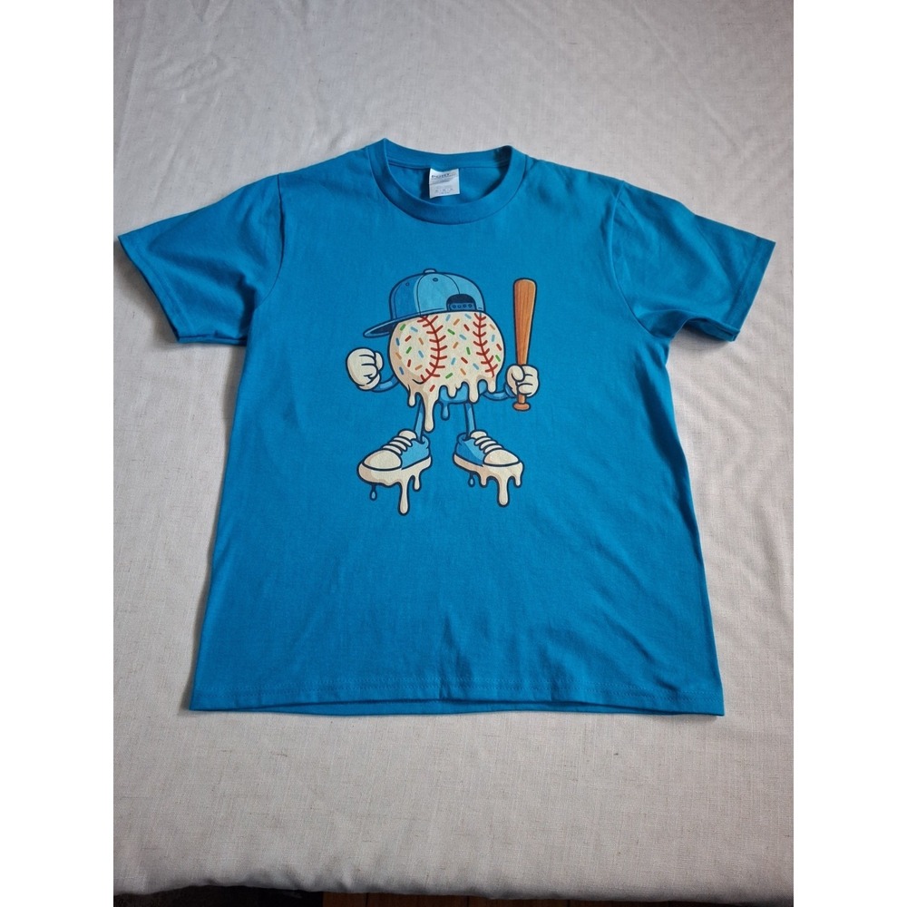 Cute Baseball Lifestyle 101 Apparel Baseball Drip Kids T-Shirt Size M